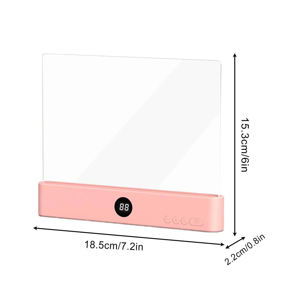 Book Lamp , Rechargeable Clear LED Flat Reading Light With 3 Colors & Timer, Plate Lamp Book Full Light White